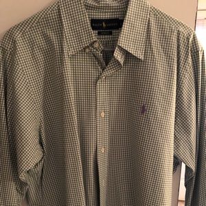 Polo Ralph Lauren green plaid long sleeve button